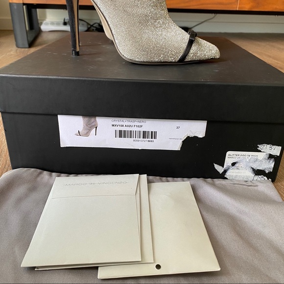 Marco De Vincenzo Crystal Boots Booties 37 NWT - Picture 7 of 16